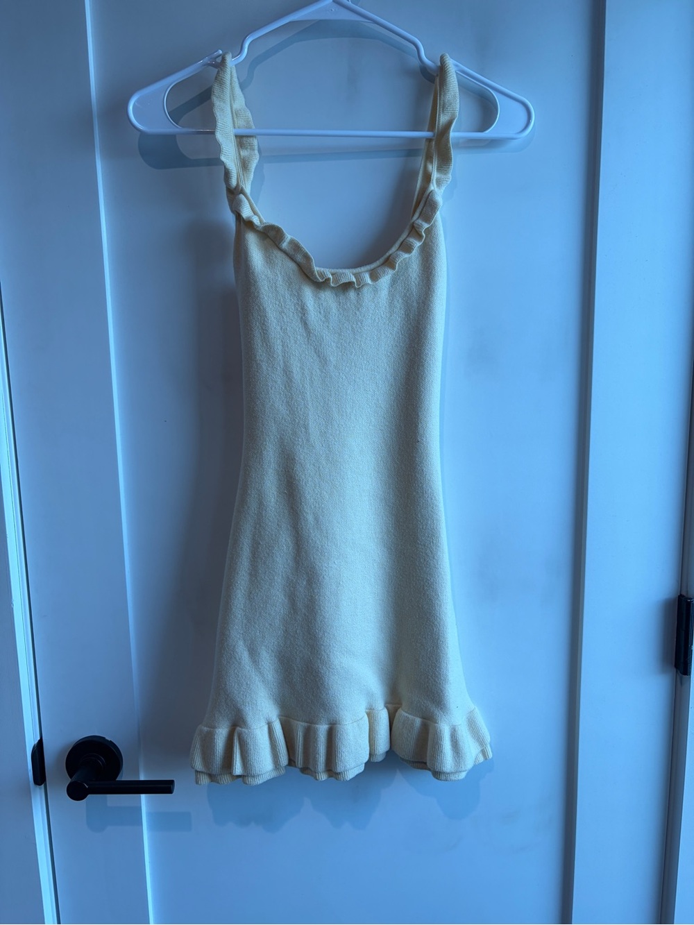 Butter yellow Ruffle Tank Dress